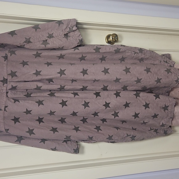 Magnolia Pearl Star Patterned Linen  Jacket Coat - Picture 1 of 7
